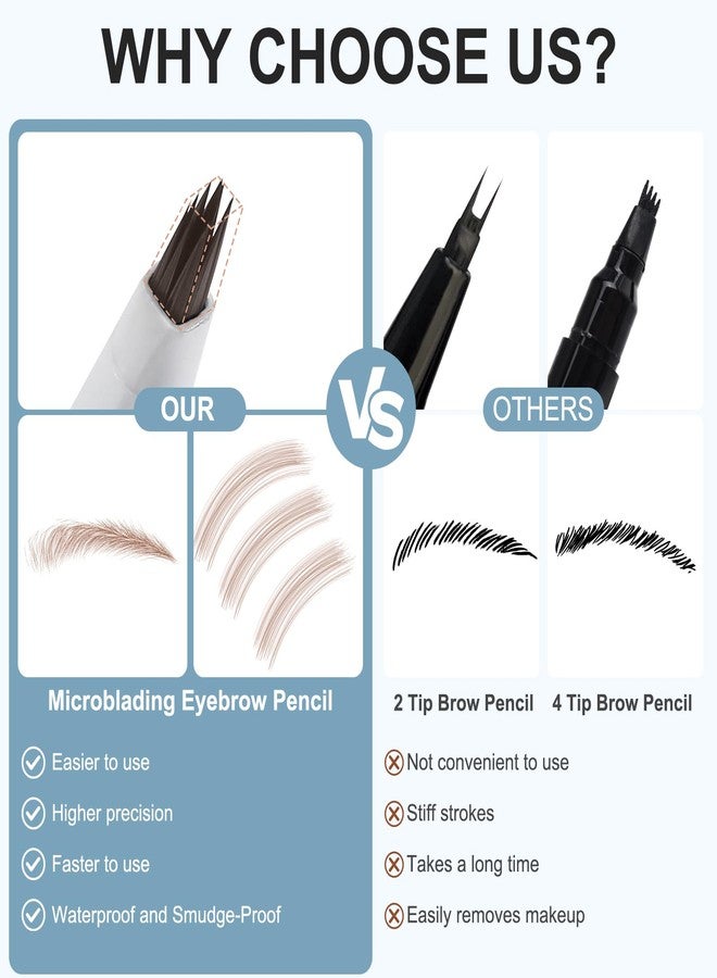Boobeen 2PCS Wild Liquid Brow Pen, Microblading Natural Eyebrow Pencil with Spiral Brush, Ultra-Precise Tips for Hair-Like Makeup with Brush, Waterproof & Lasts All Day - Image 5